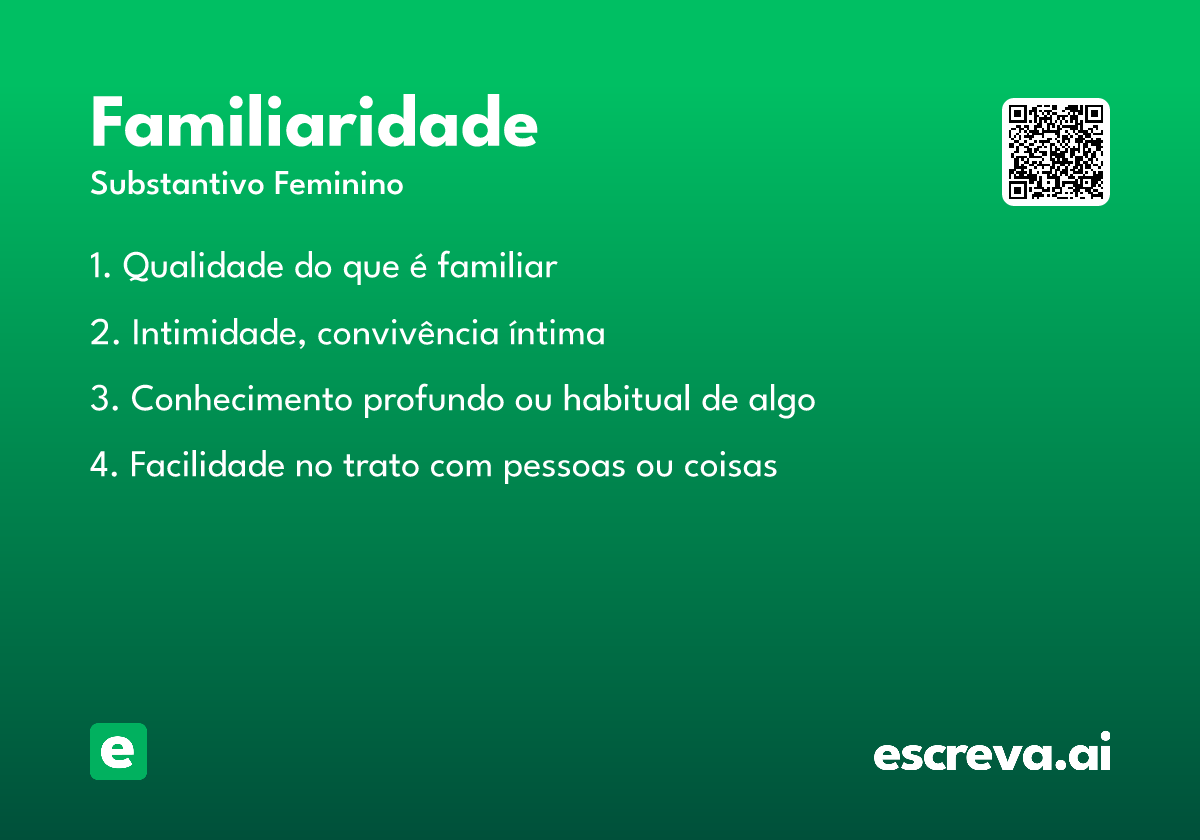 familiaridade