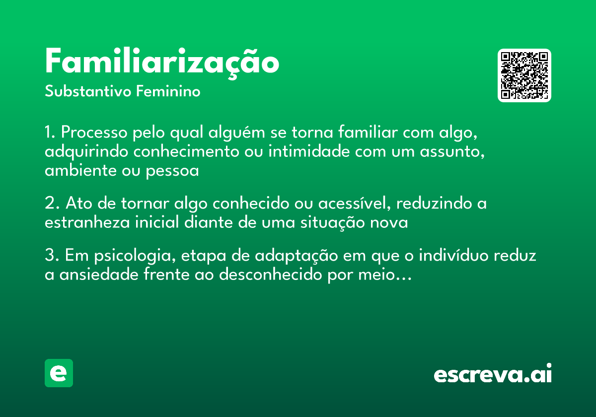 familiarização