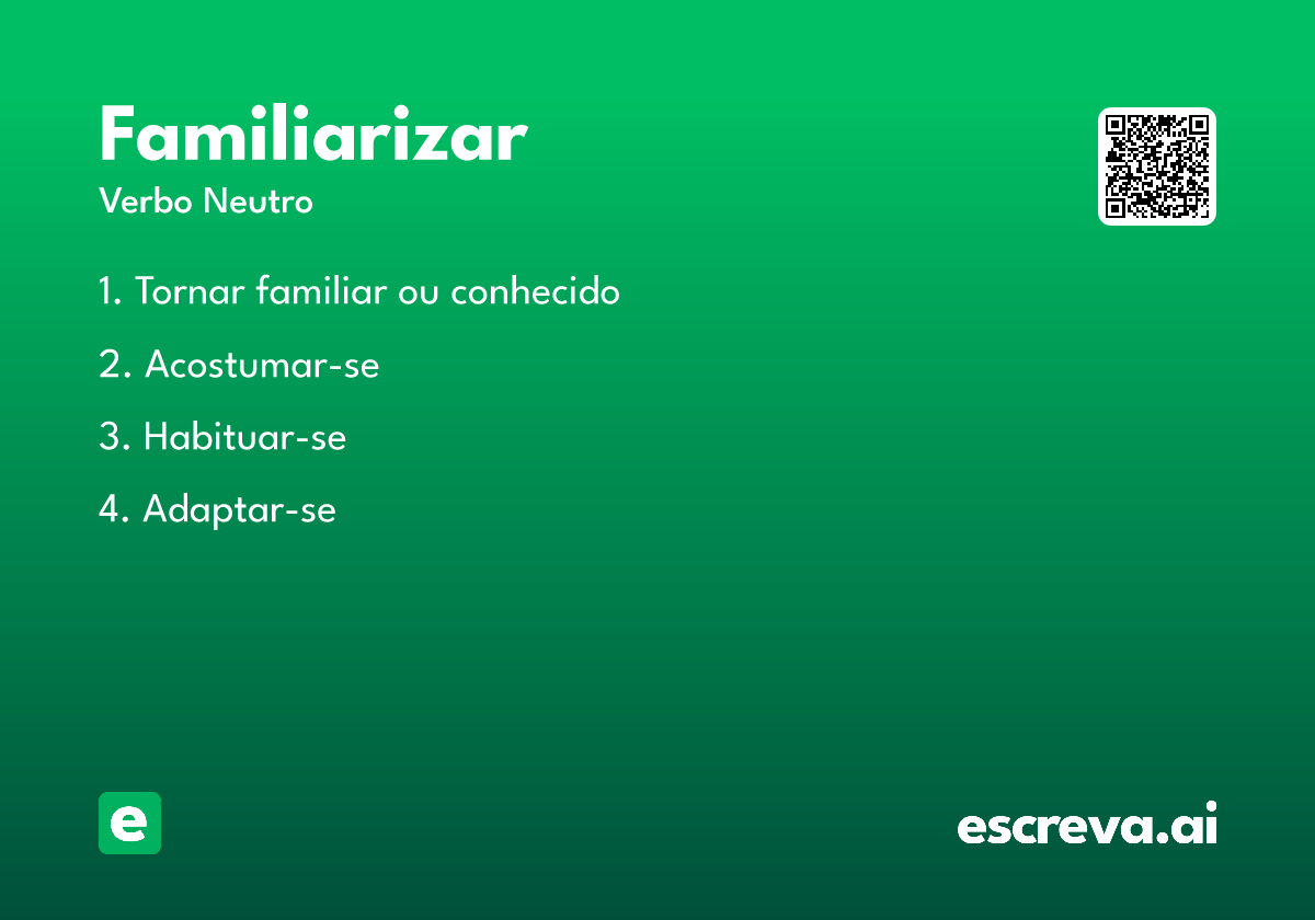 familiarizar