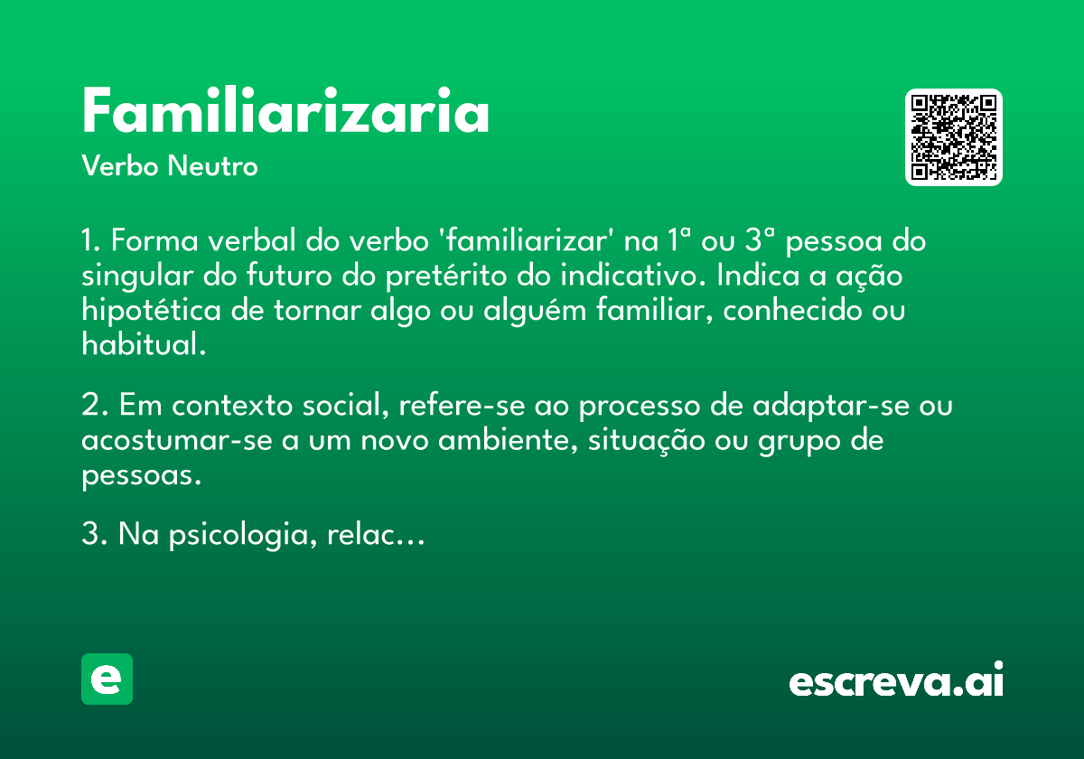 familiarizaria