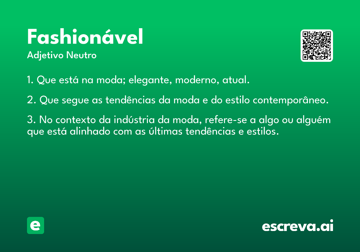 fashionável