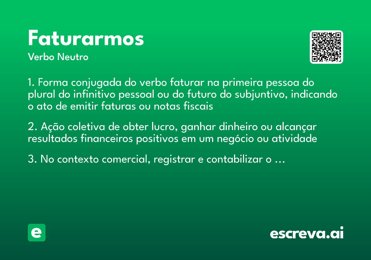 faturarmos