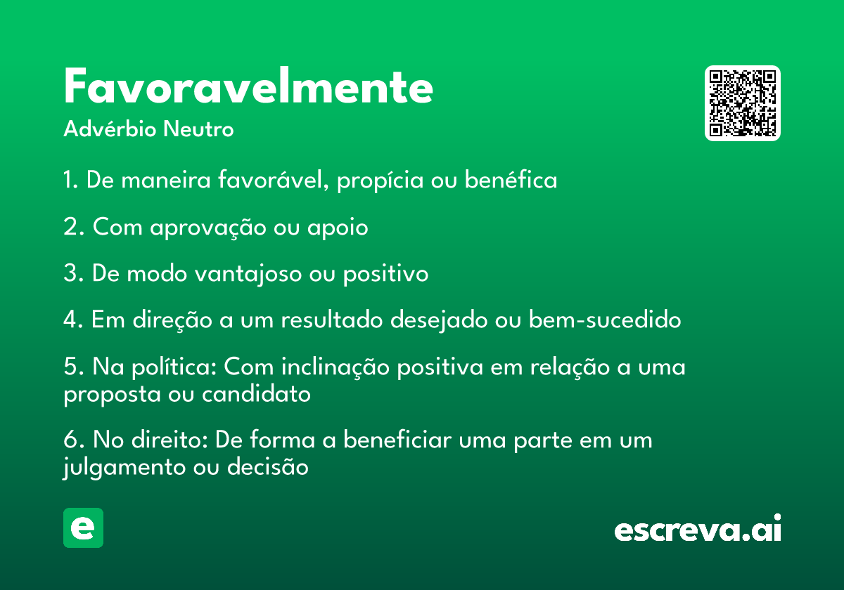 favoravelmente