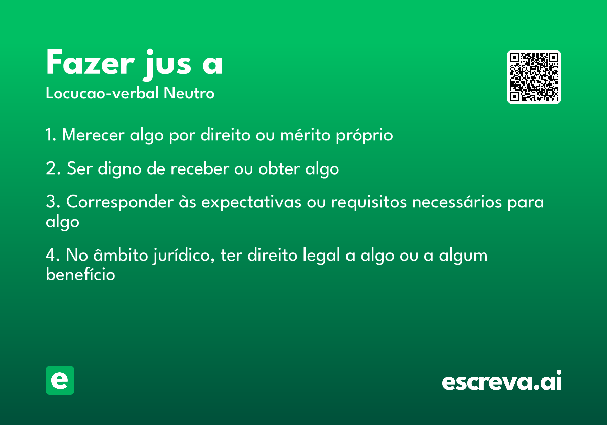 fazer jus a