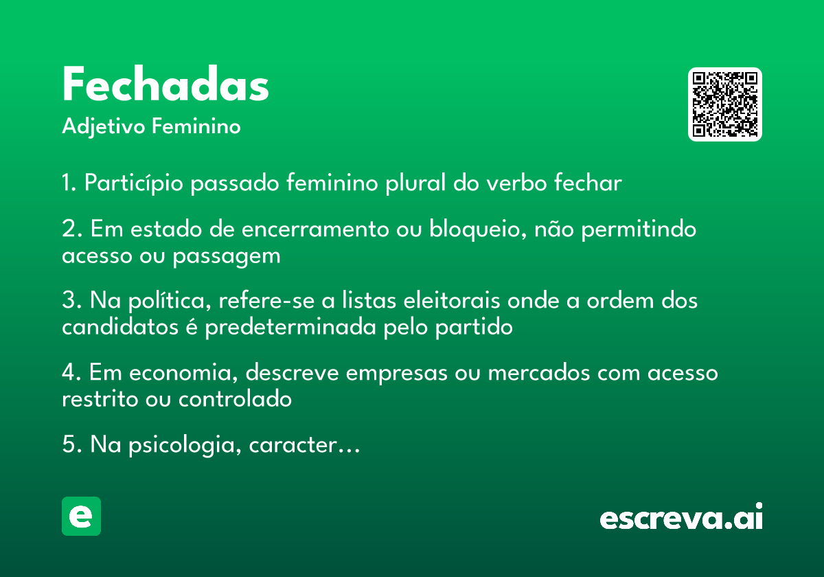fechadas