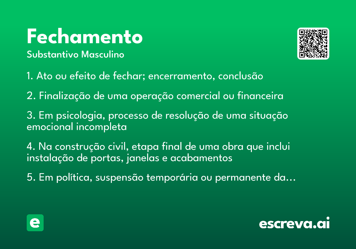 fechamento