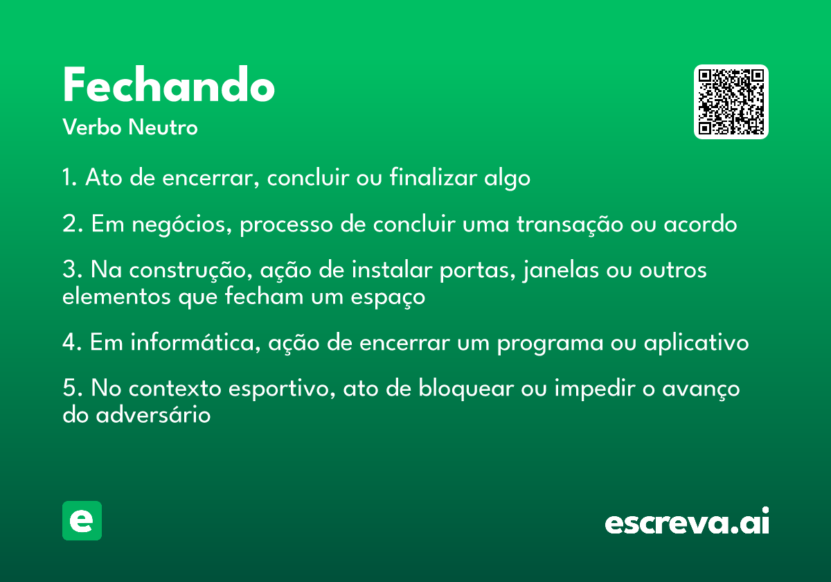 fechando