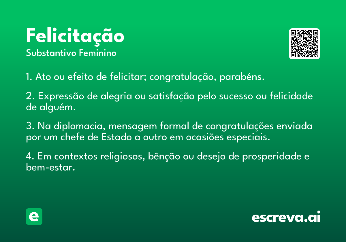 felicitação