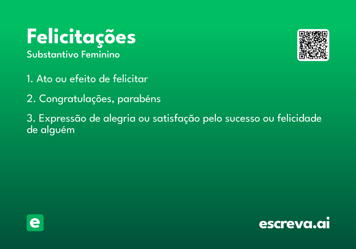 felicitações