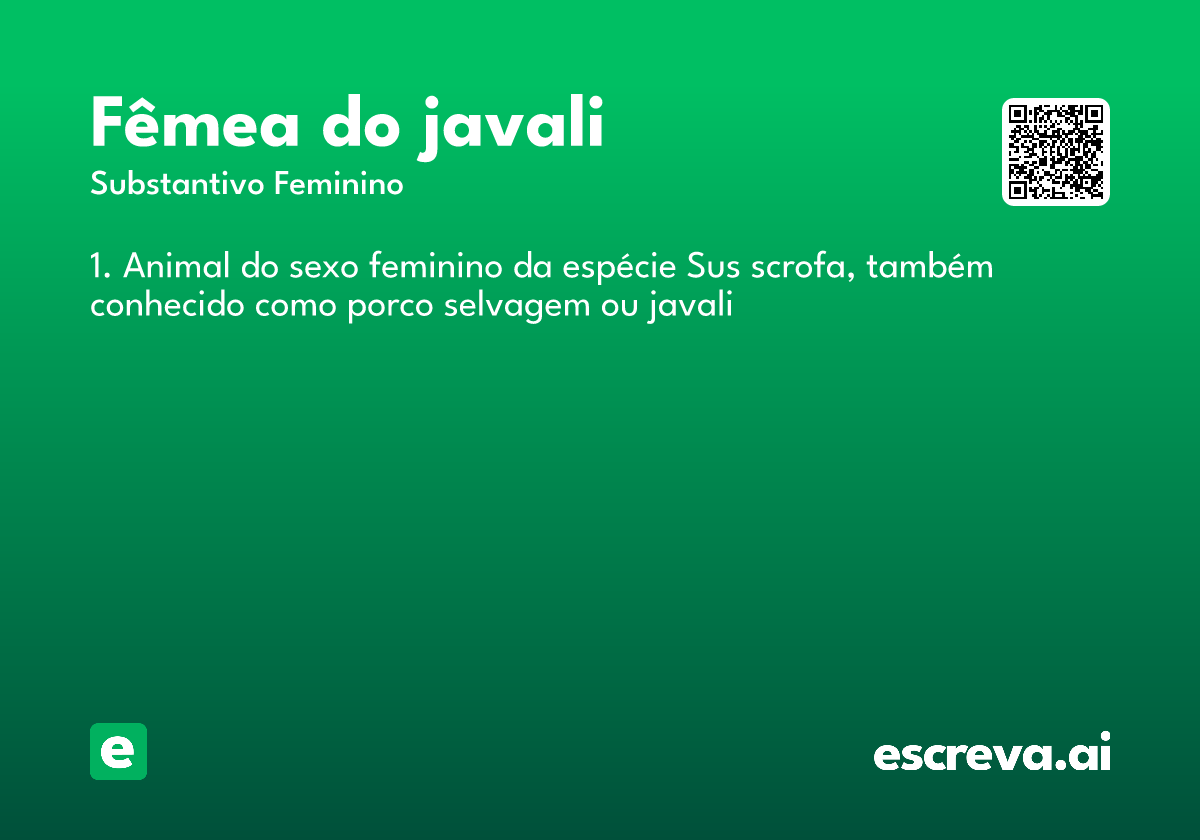 fêmea do javali