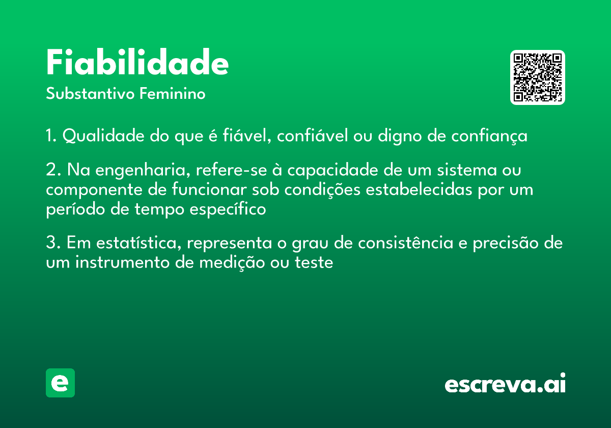 fiabilidade