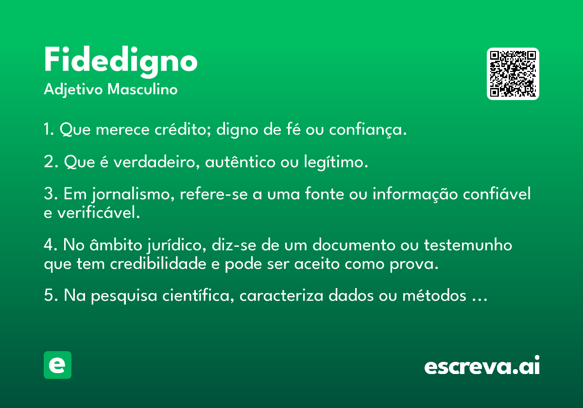 fidedigno