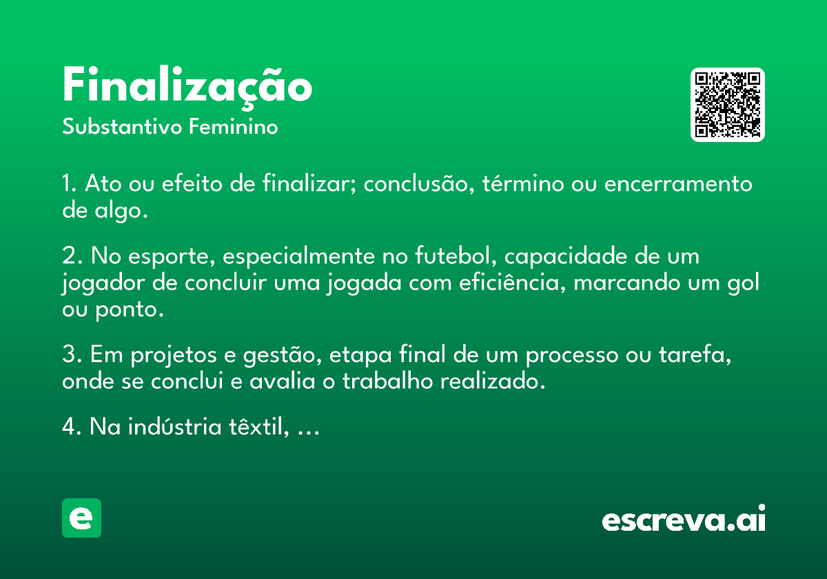 finalização
