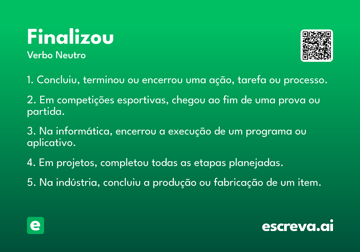 finalizou