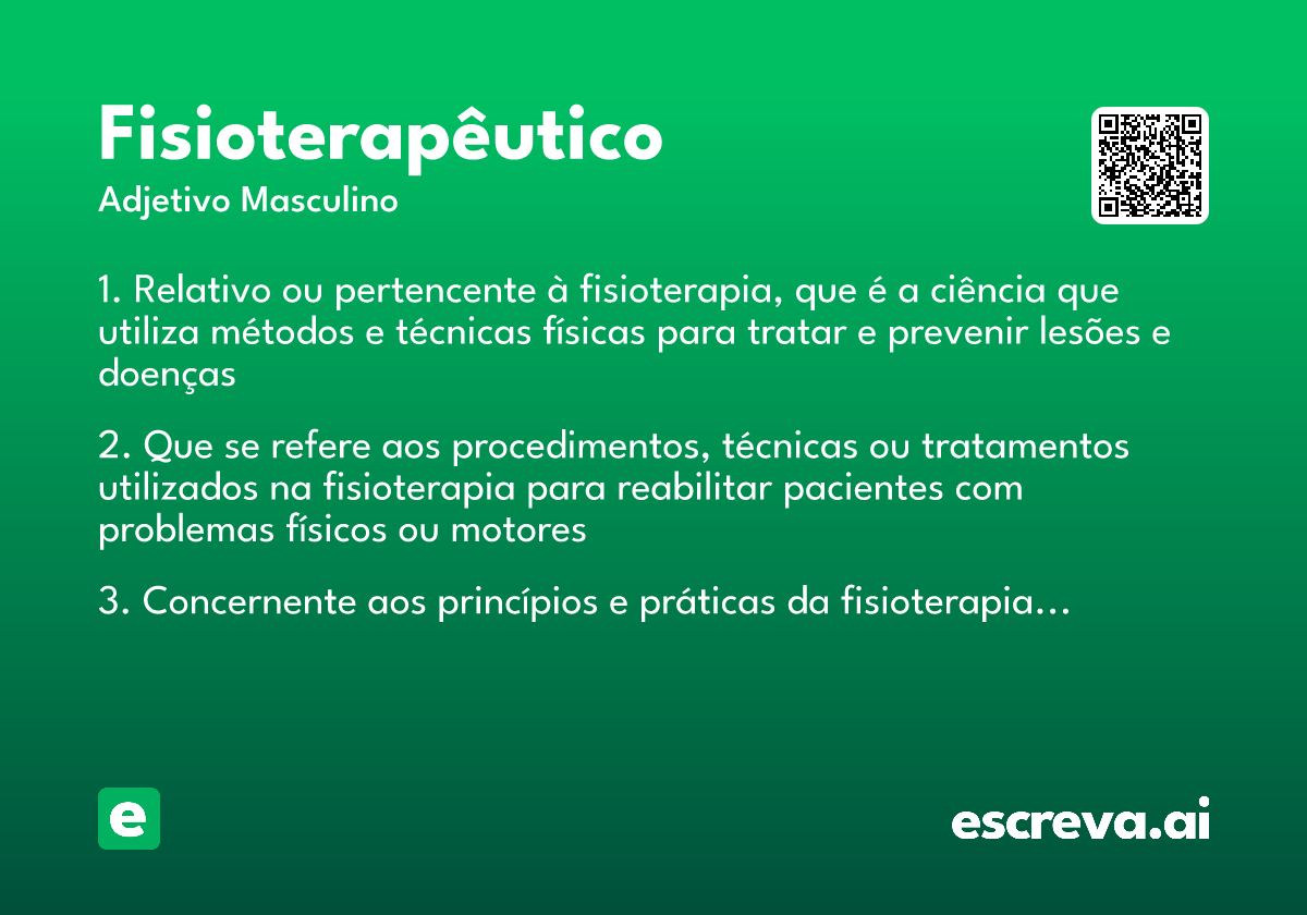 fisioterapêutico