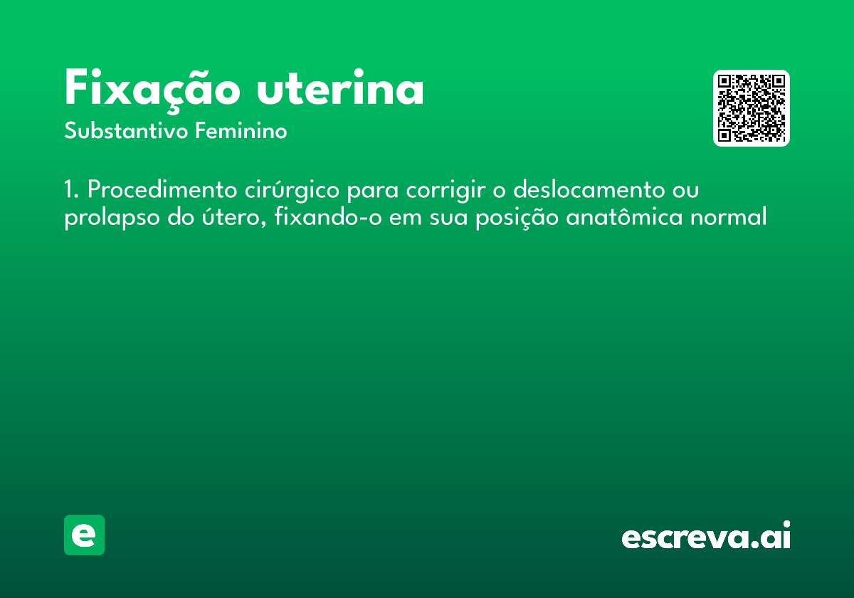 fixação uterina