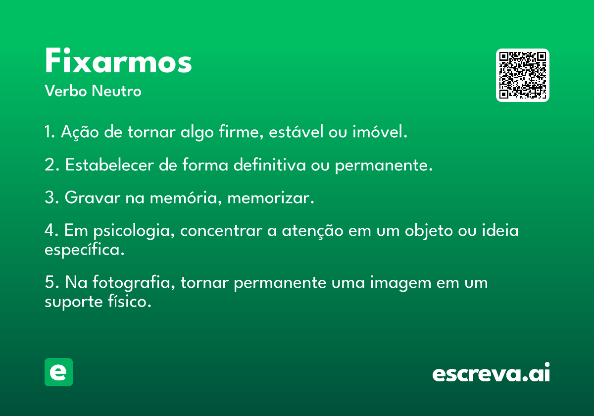 fixarmos