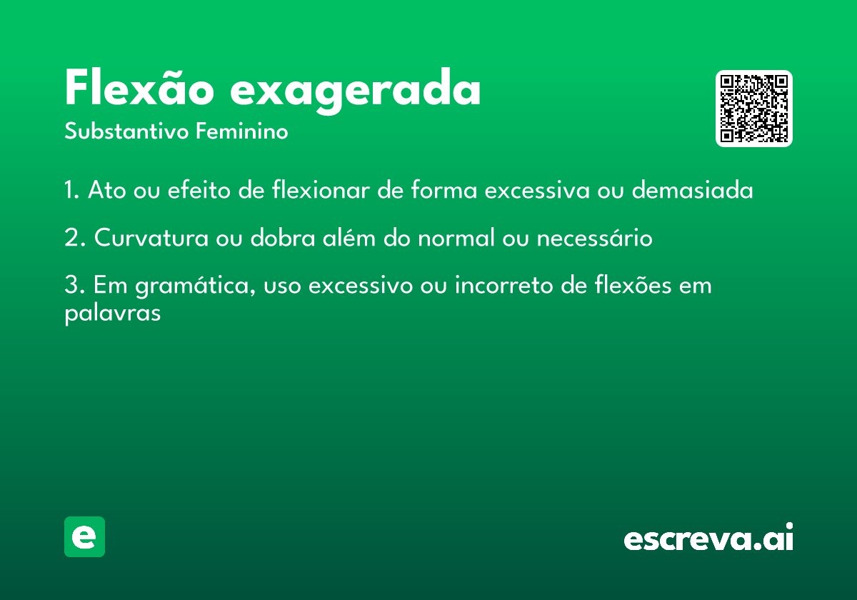 flexão exagerada