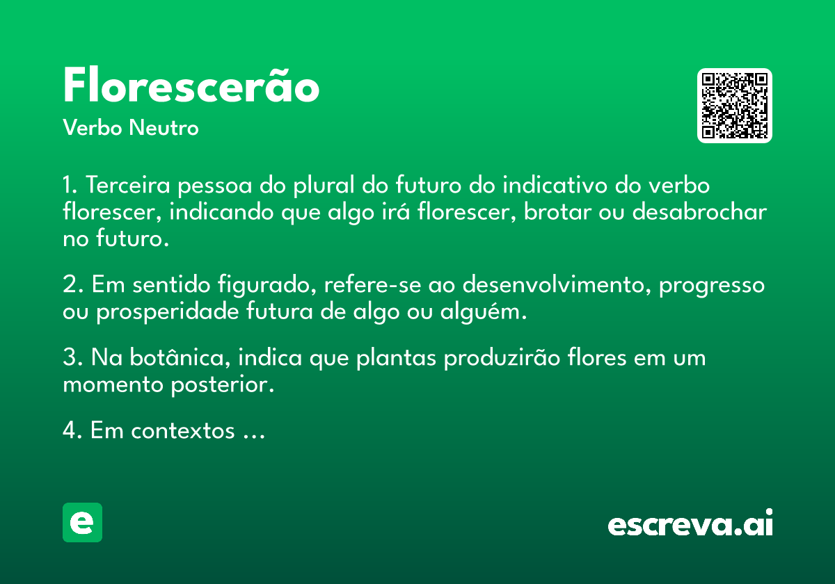 florescerão