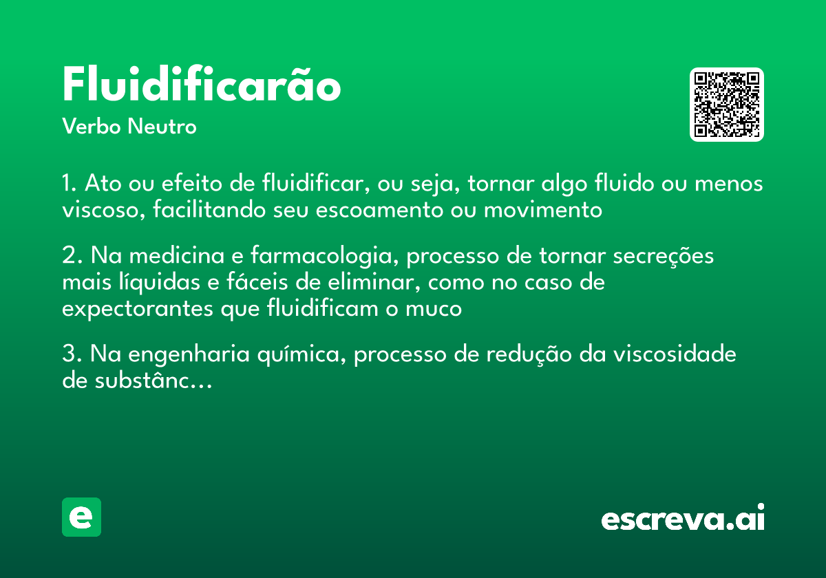 fluidificarão