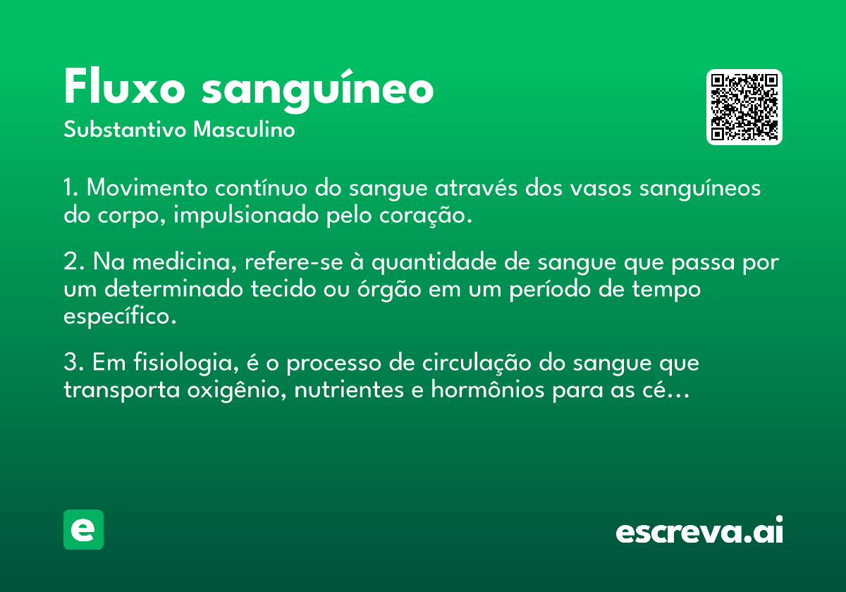 fluxo sanguíneo