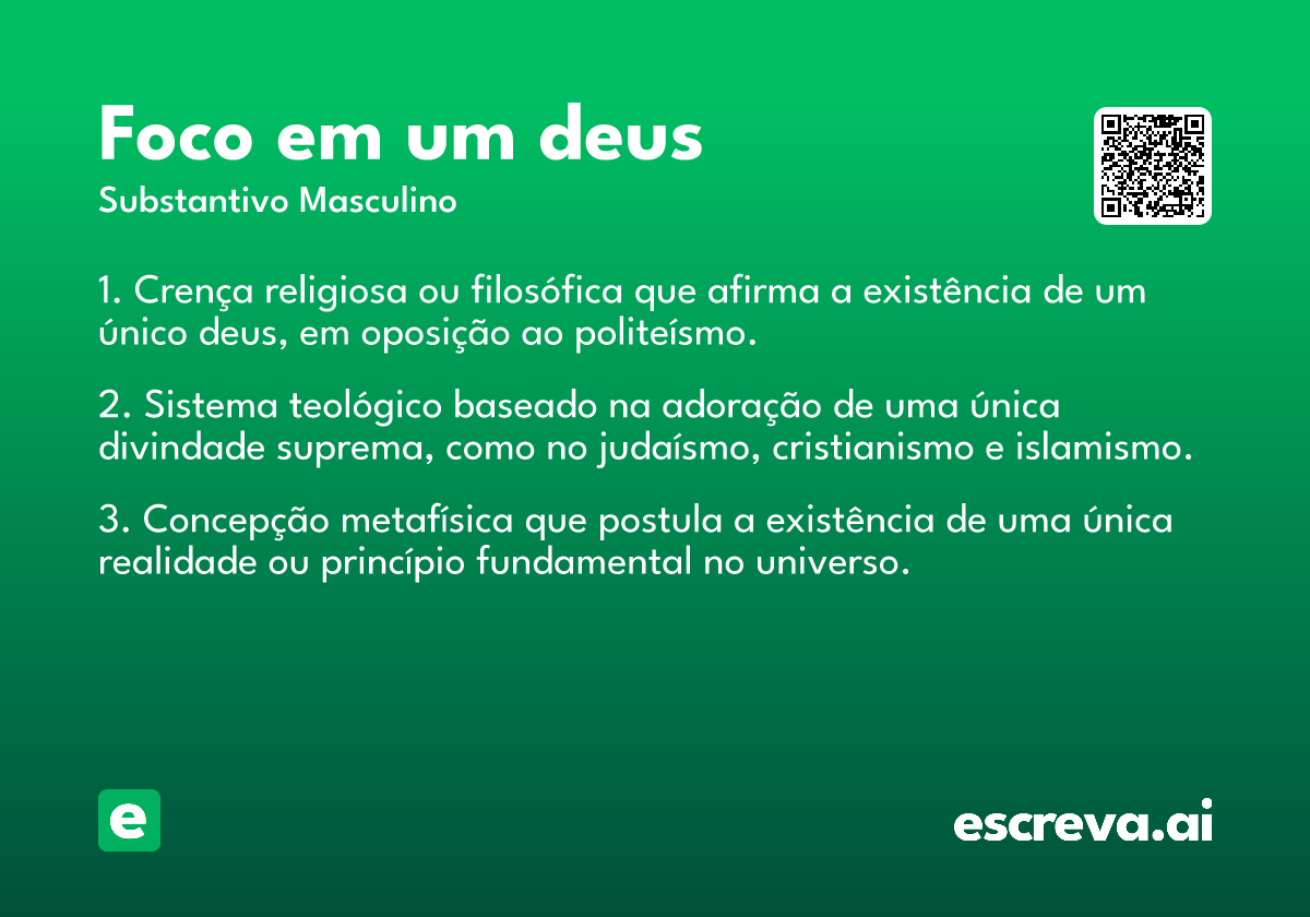 foco em um deus