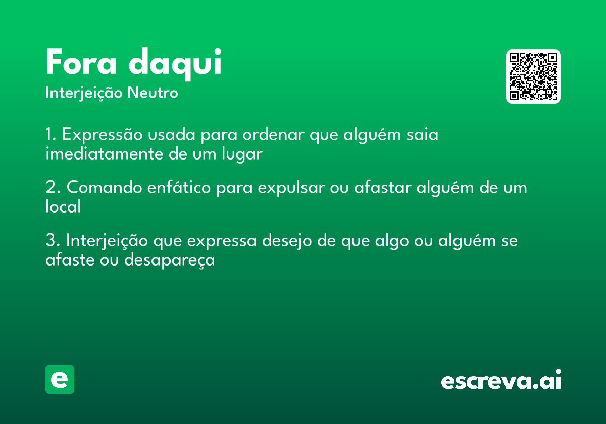 fora daqui
