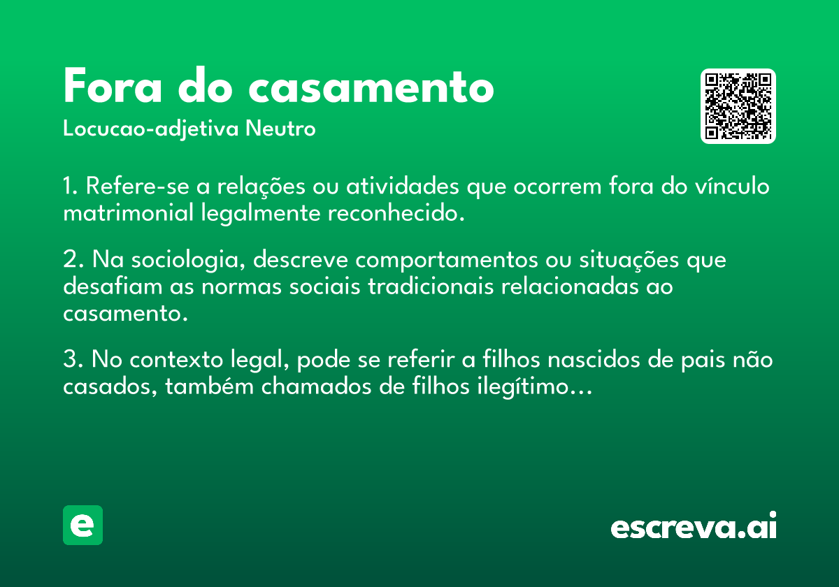 fora do casamento