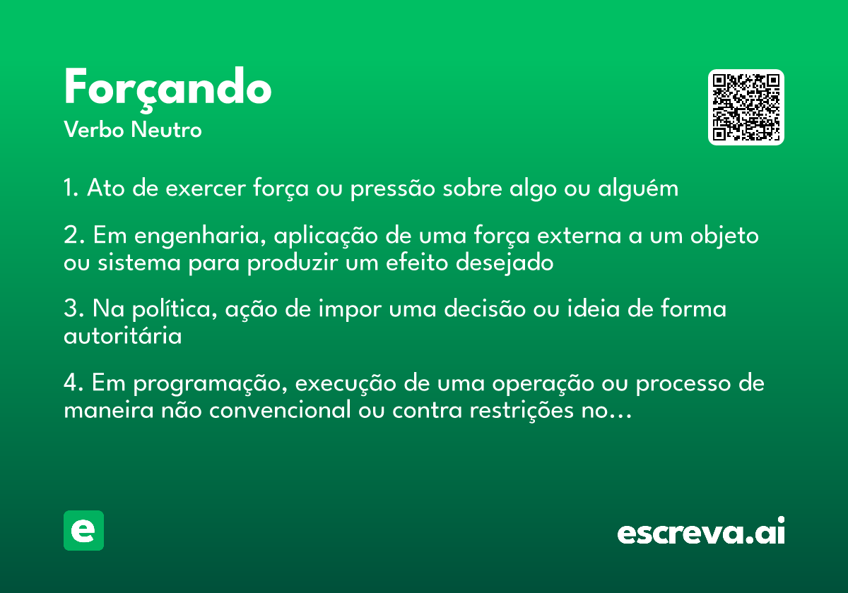 forçando