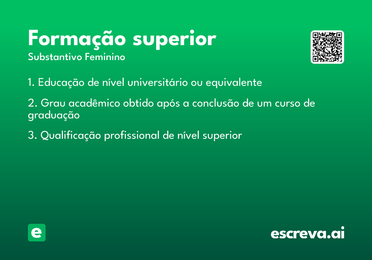 formação superior