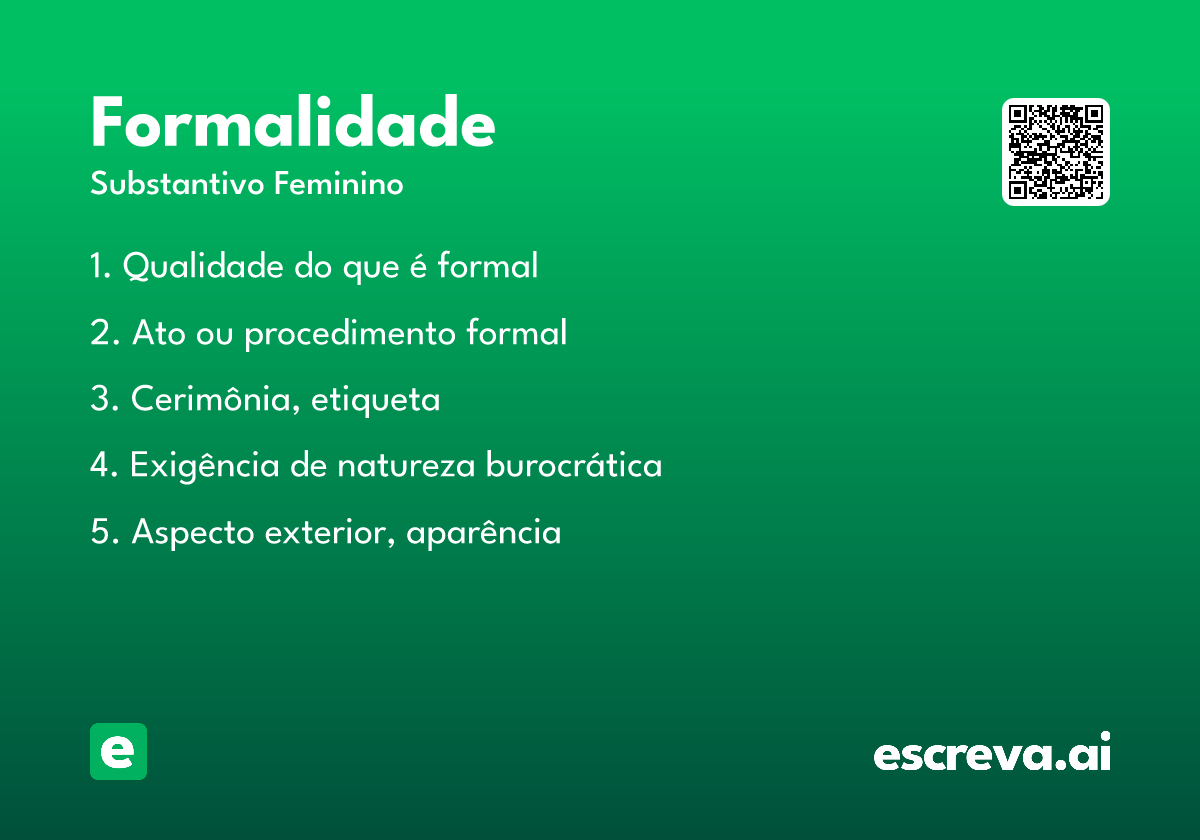 formalidade