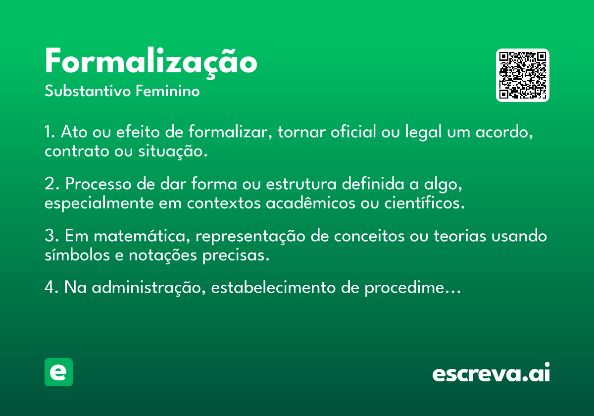 formalização