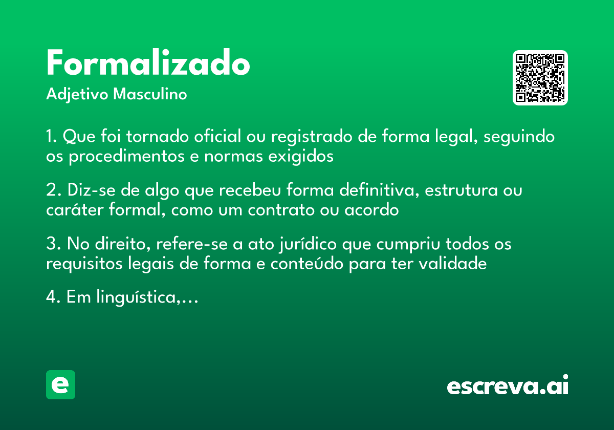 formalizado