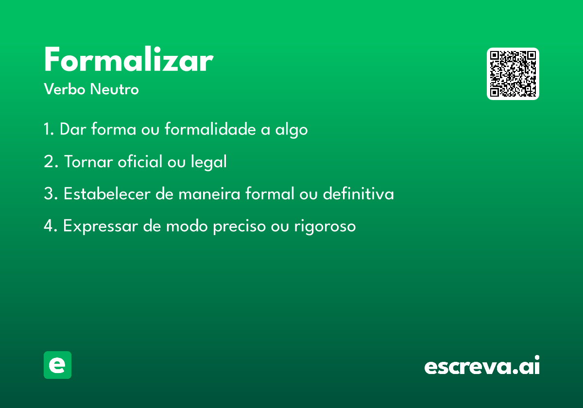 formalizar