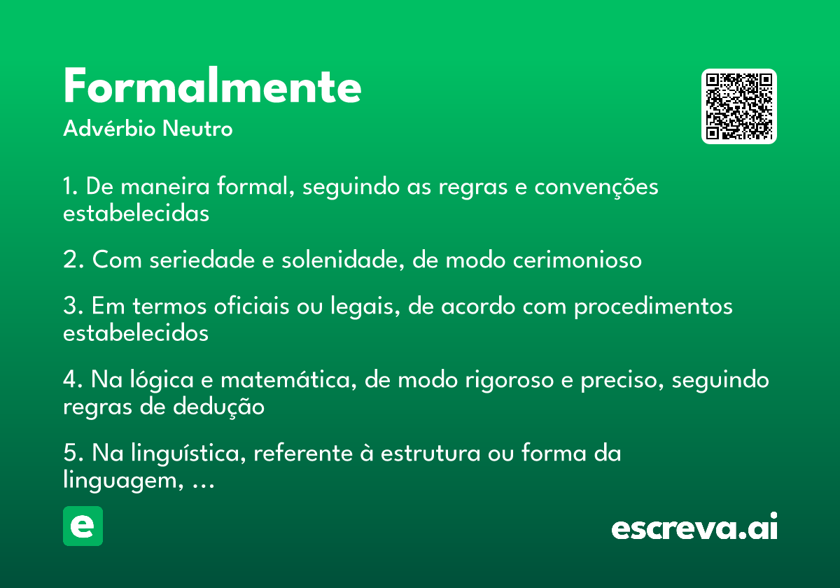 formalmente