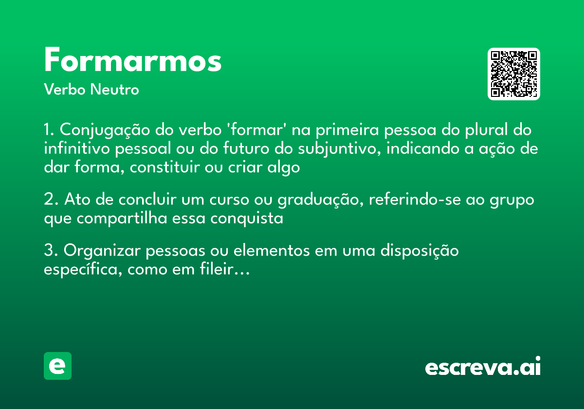 formarmos