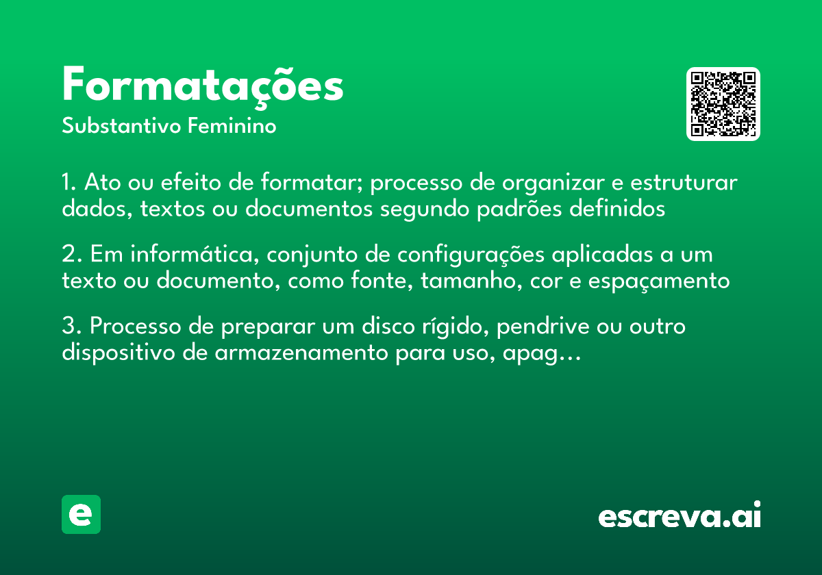 formatações