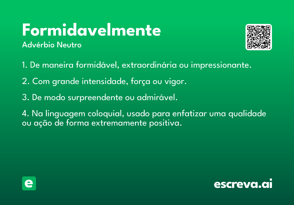 formidavelmente