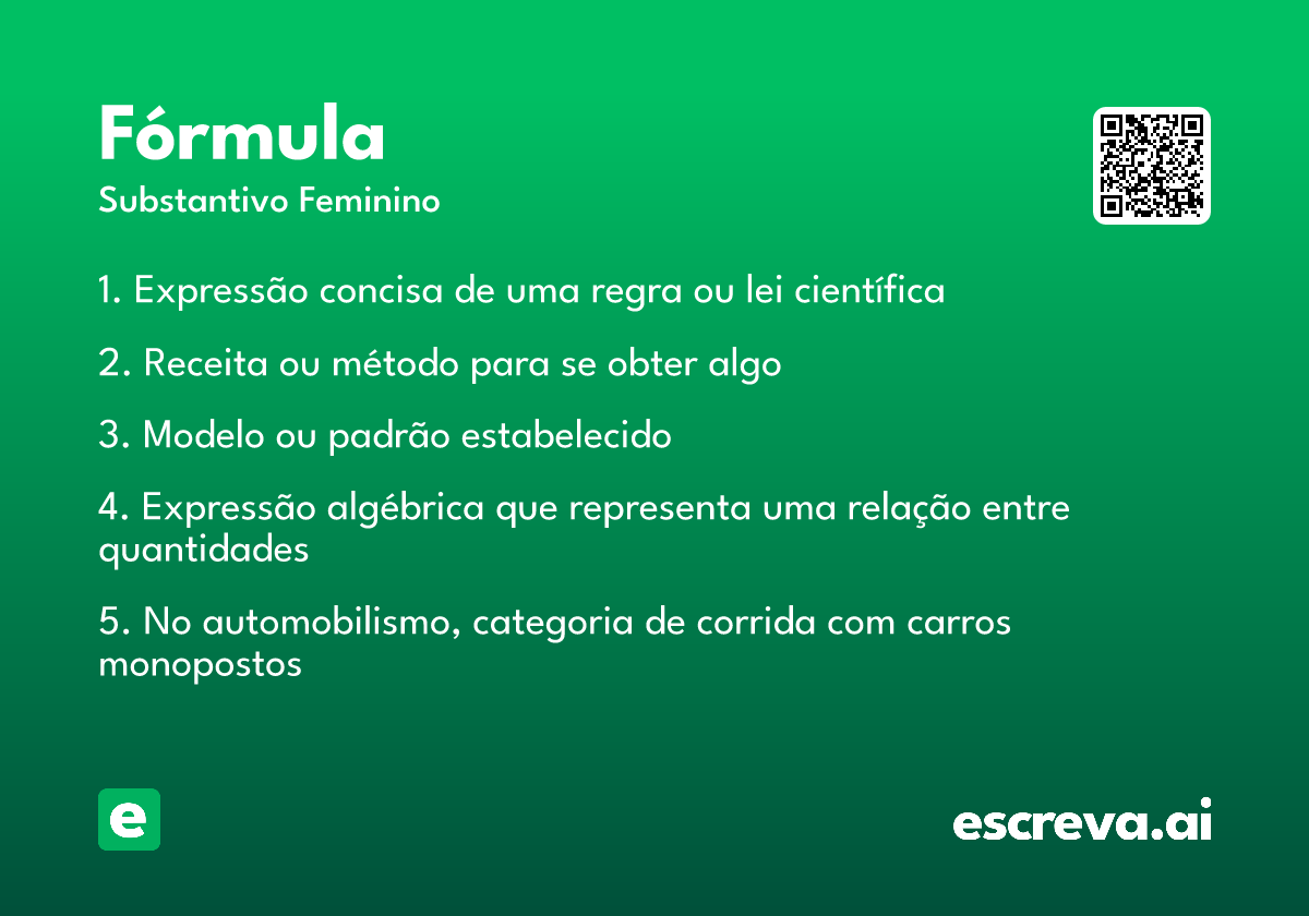 fórmula
