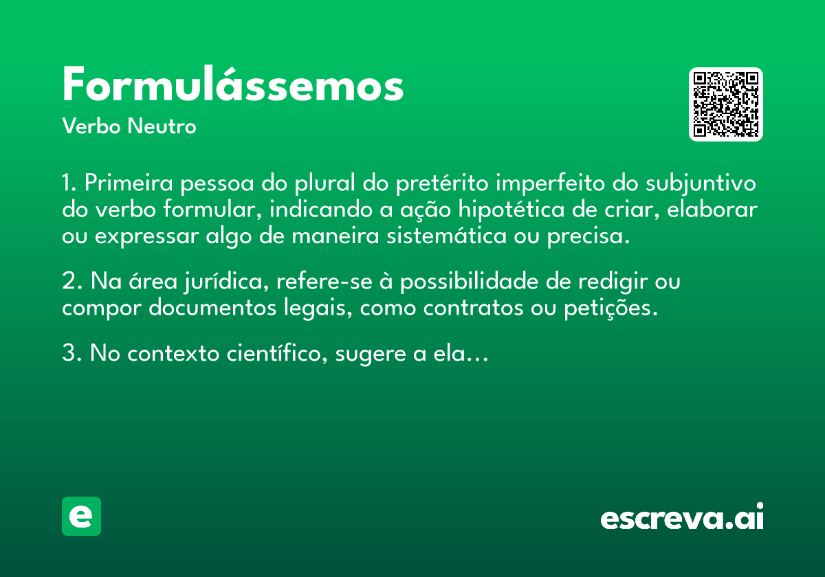 formulássemos