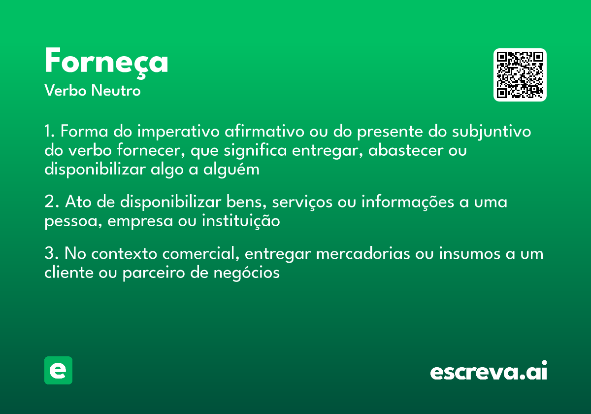 forneça