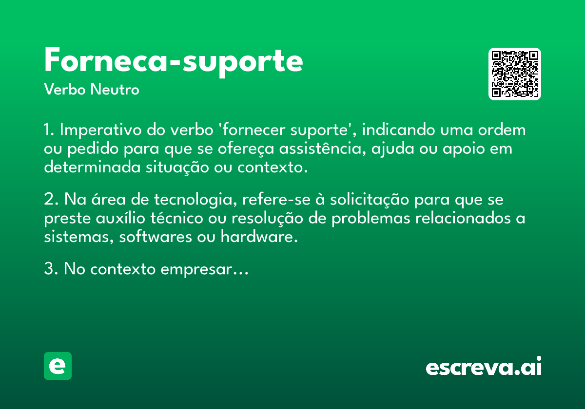 forneca-suporte