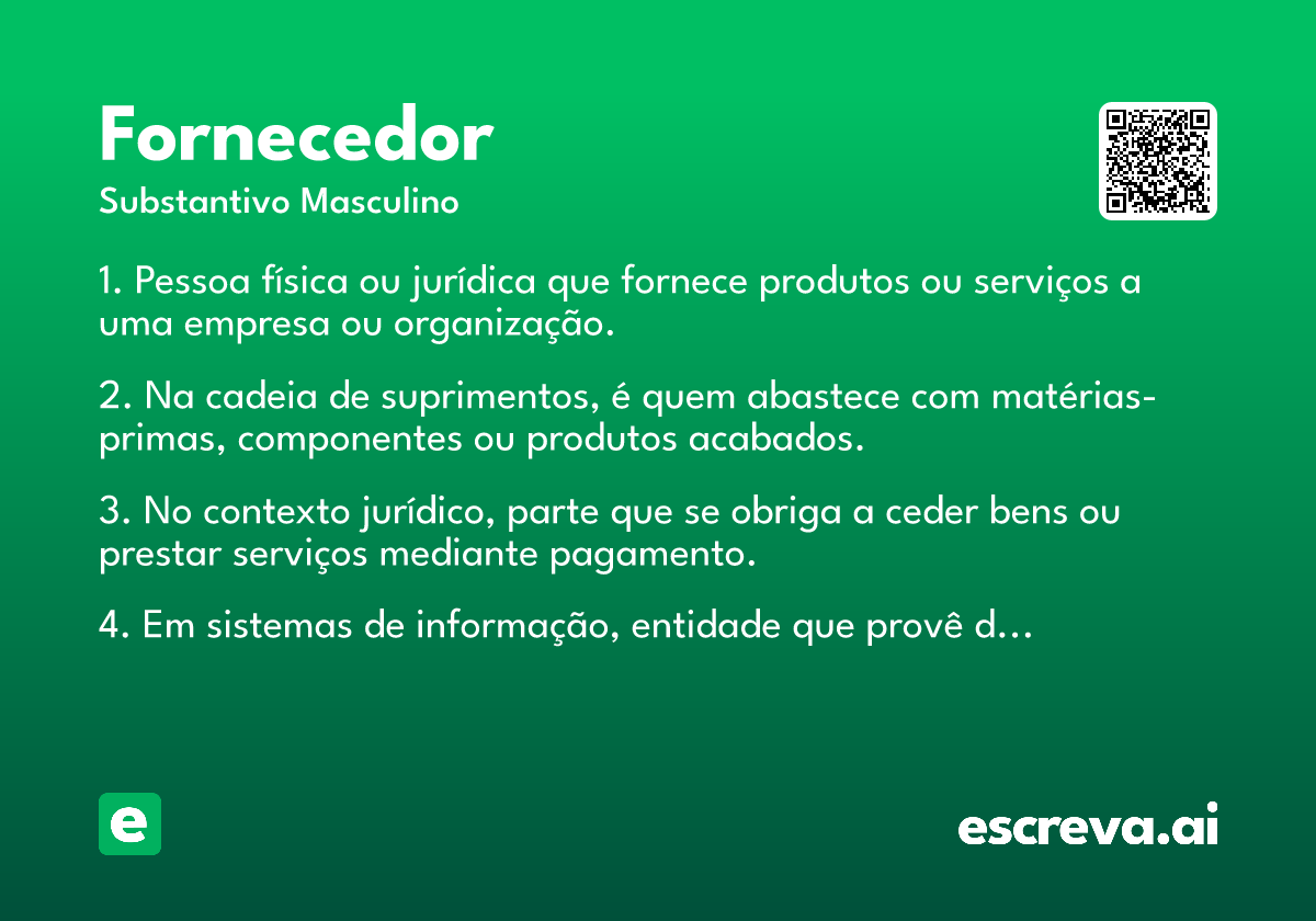 fornecedor