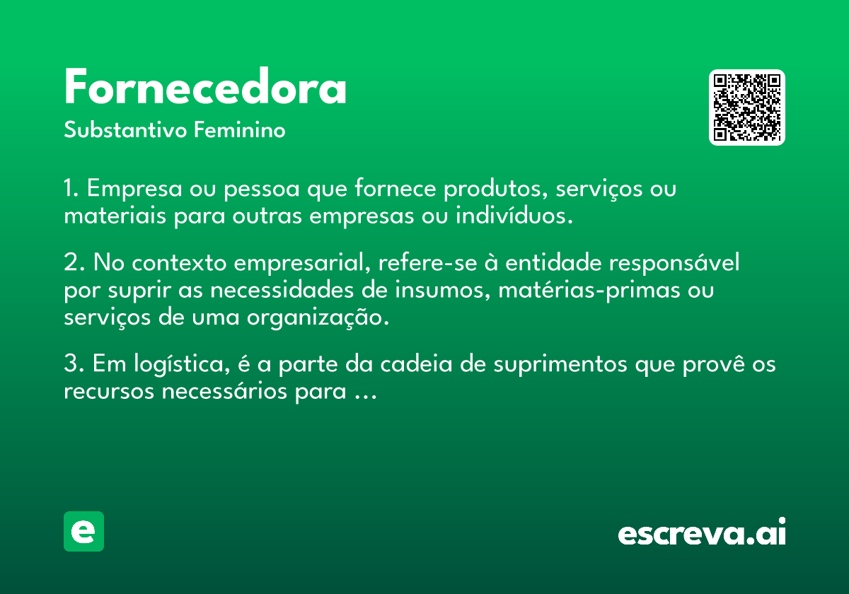 fornecedora