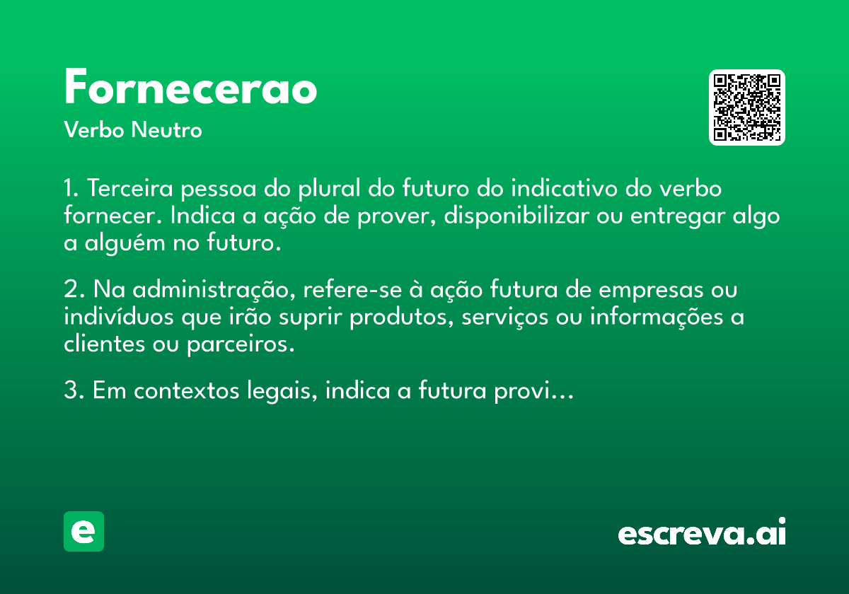fornecerao