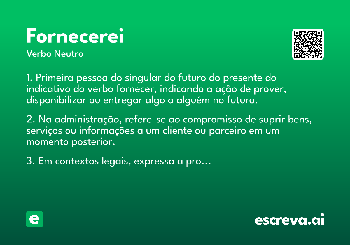 fornecerei
