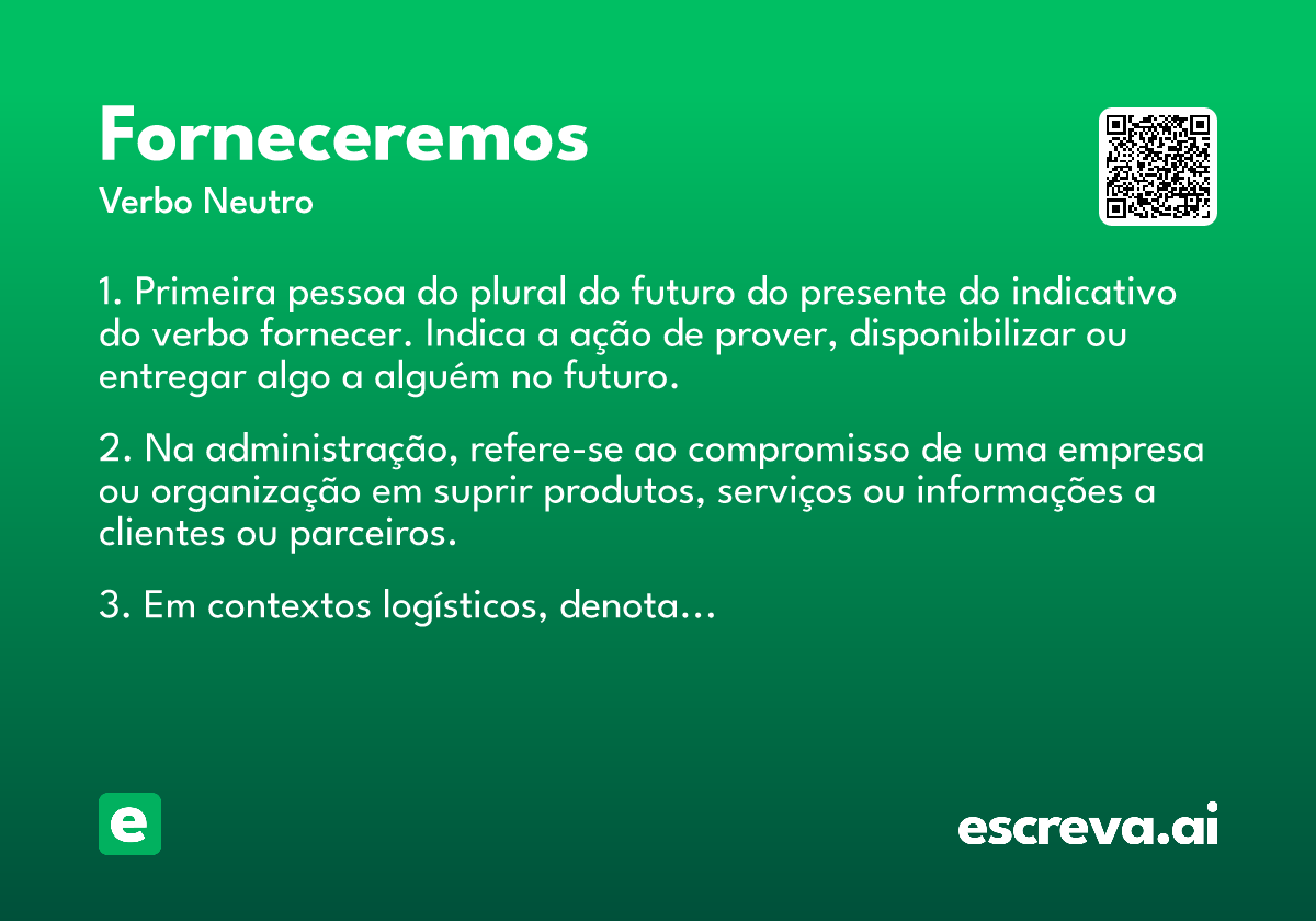 forneceremos