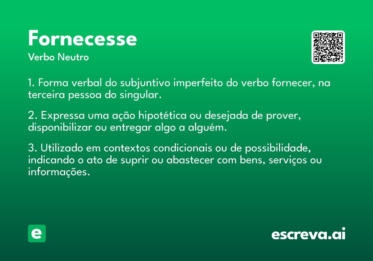 fornecesse