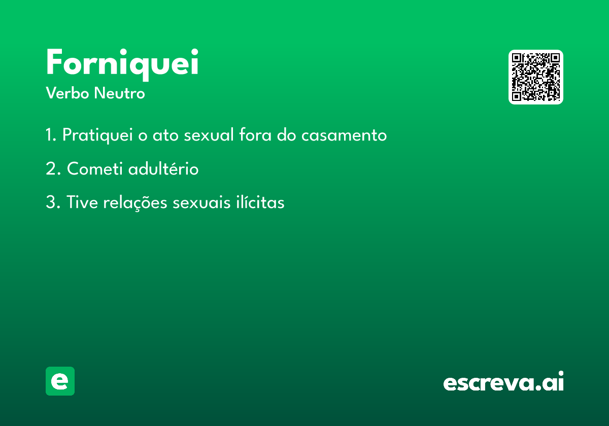 forniquei