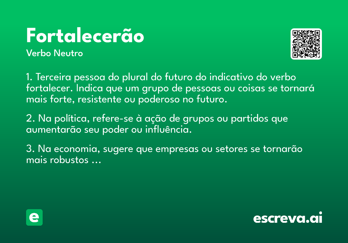 fortalecerão